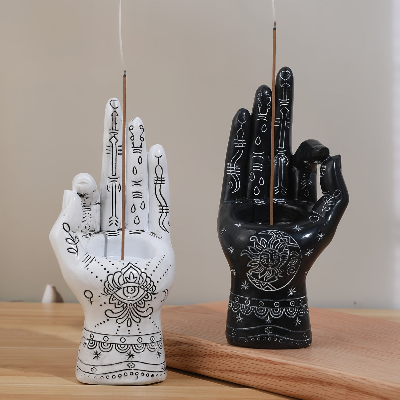 Artistic Hand Incense Holders Yin & Yang Design | Premium