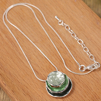 Elegant Blue Enamel Pendant Necklace 18K Gold Plated Zinc Alloy Rope Chain