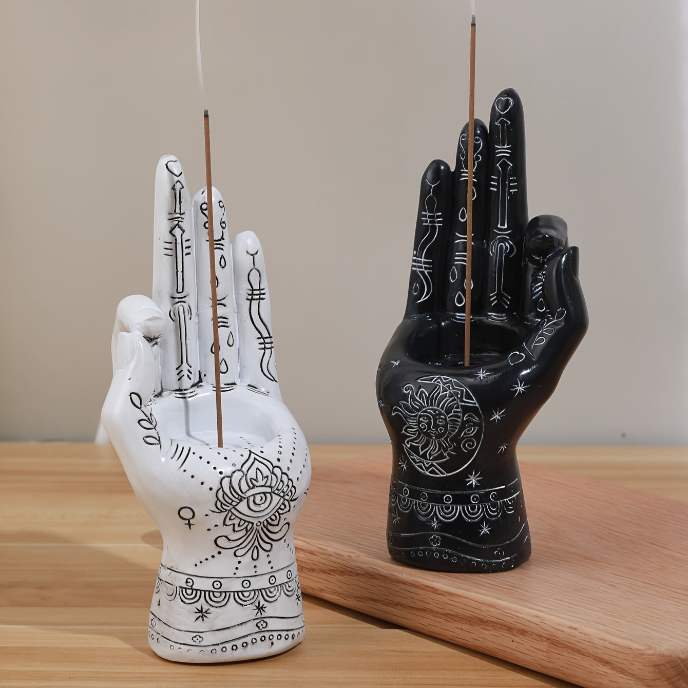 Artistic Hand Incense Holders Yin & Yang Design | Premium