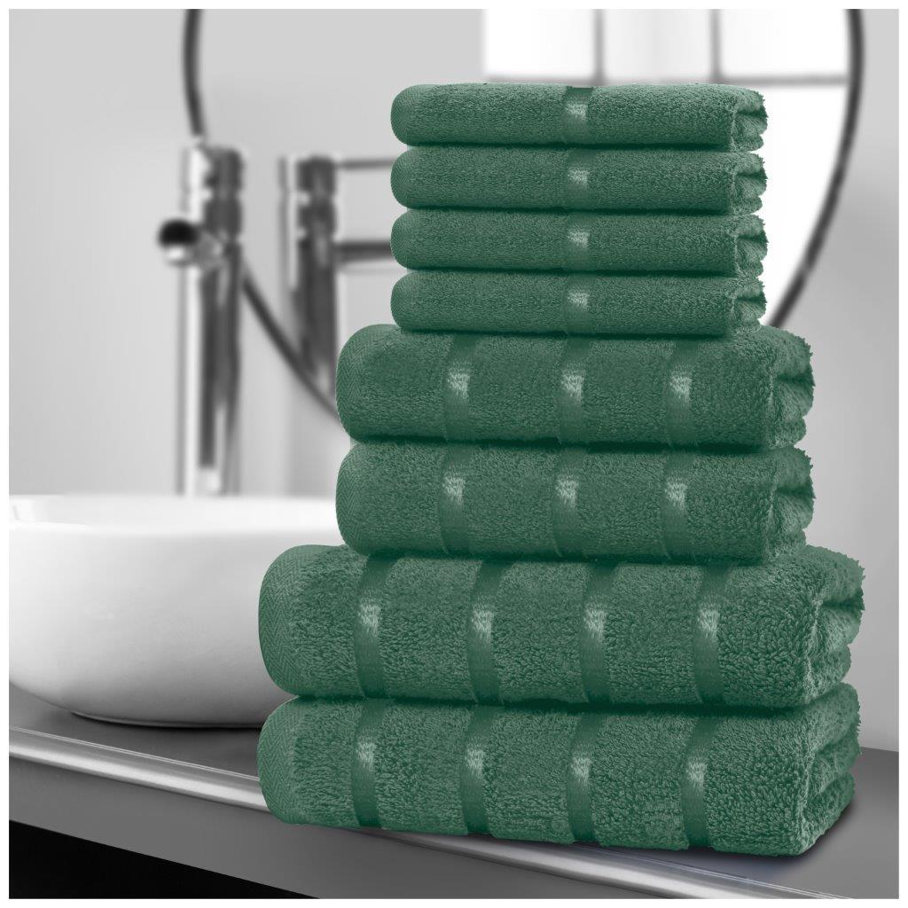 8‑Piece Egyptian Cotton Towel Set | Boston Design | Quick Dry