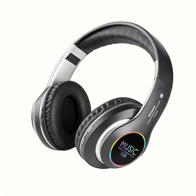 Wireless Foldable Headphones with Deep Bass, Mic & 3.5mm Jack