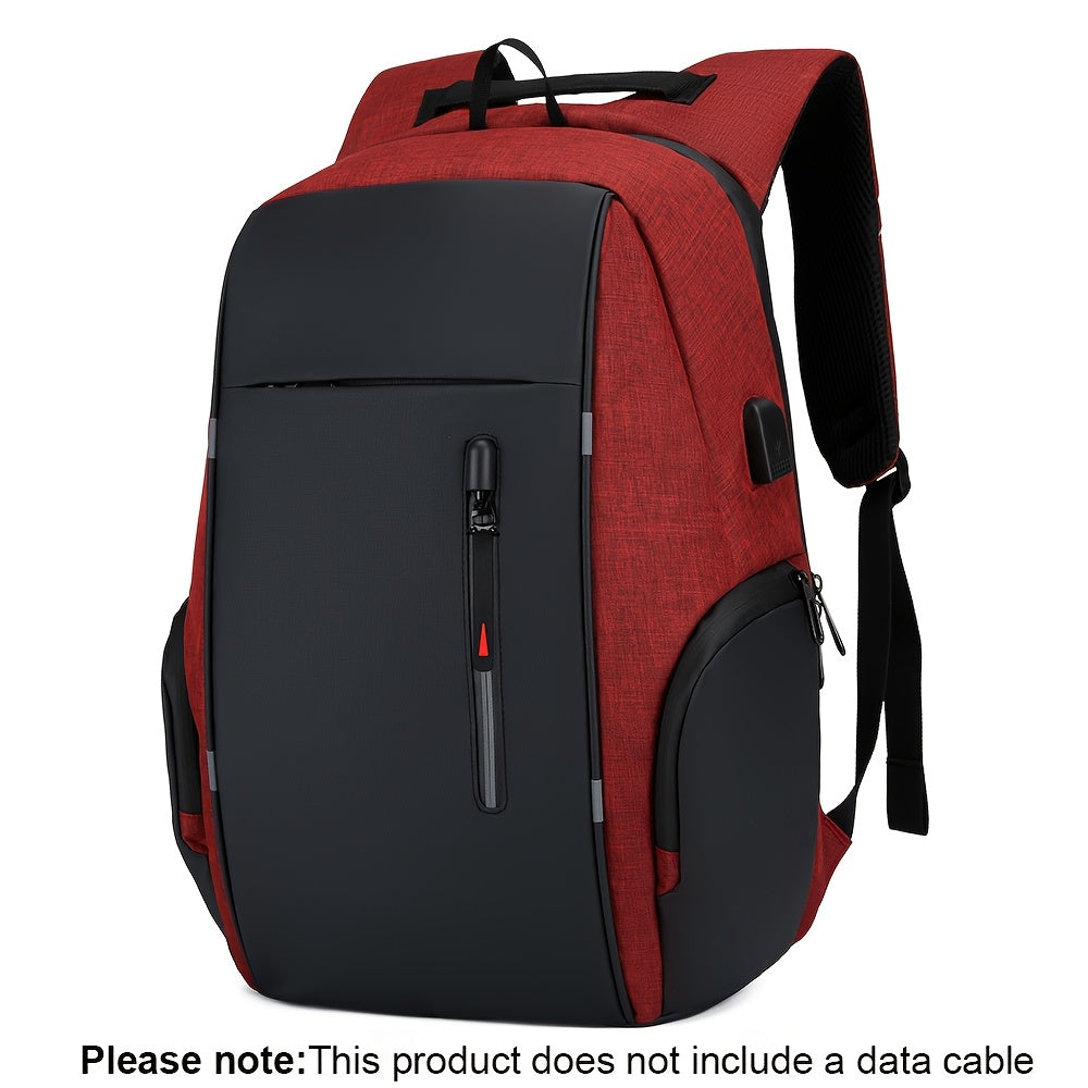 Men’s Anti‑Theft Business Laptop Backpack Large Capacity Travel Rucksack with Adjustable Shoulder Straps