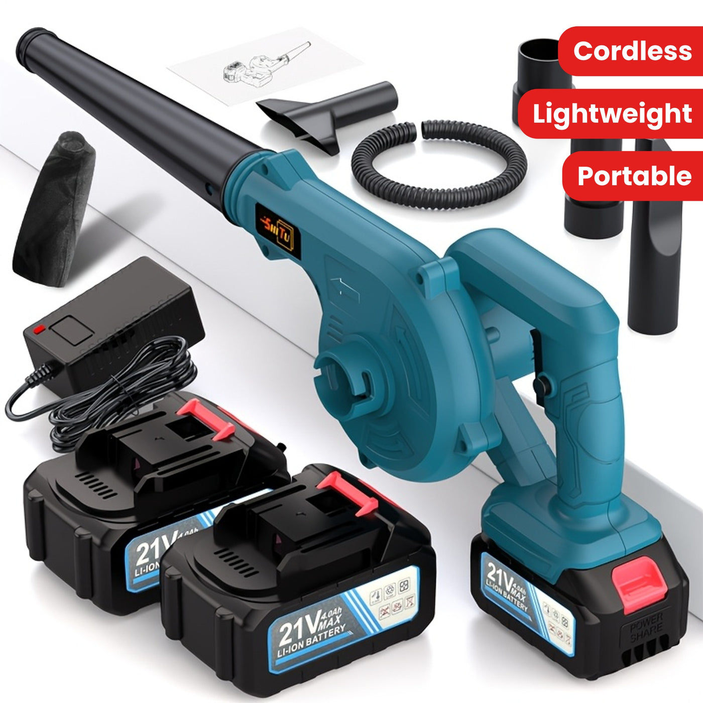 Cordless Blade Blower with Brushless Motor & 4000 mAh Battery