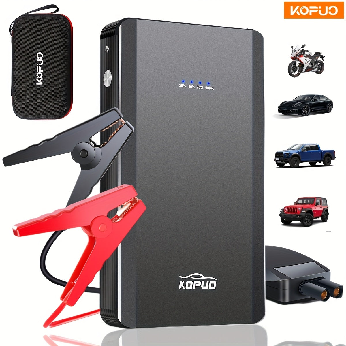 3000A Portable Car Battery Jump Starter | KOPUO Camping Essential