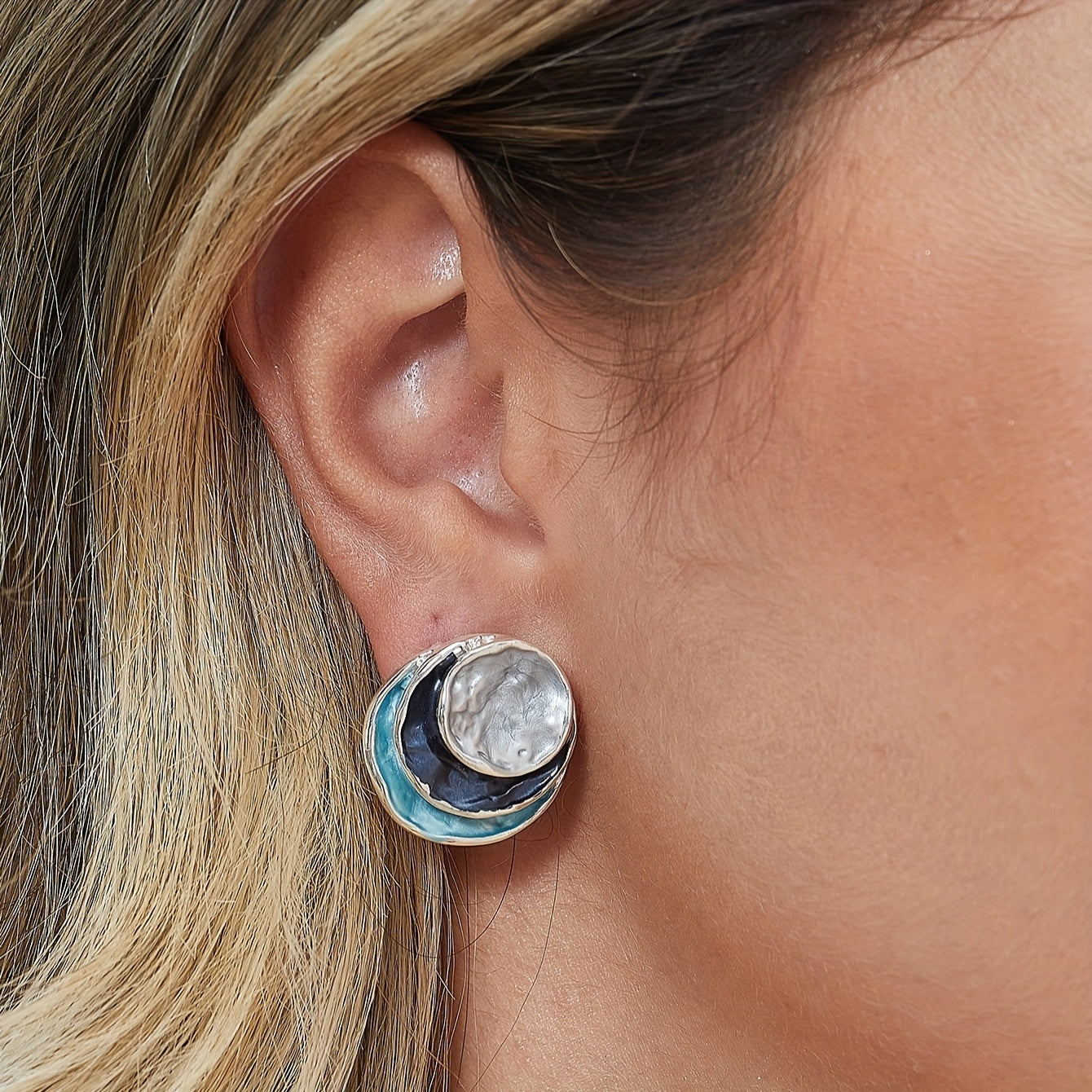 Boho Multi‑Layer Silver Party Earrings Elegant Holiday Jewellery