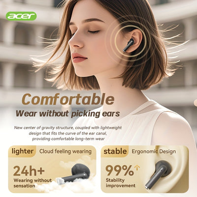 Wireless Earbuds Noise Cancellation with Deep Bass & Retro Style