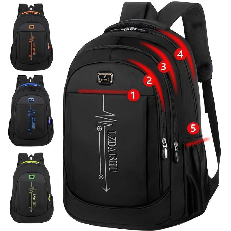 Men’s Lightweight Canvas Backpack Large Capacity Daypack with Adjustable Straps