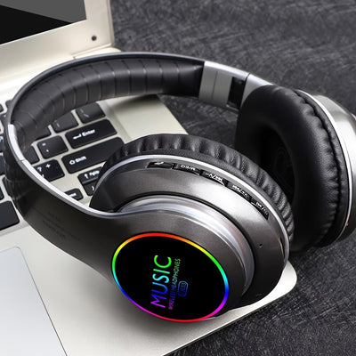 Wireless Foldable Headphones with Deep Bass, Mic & 3.5mm Jack