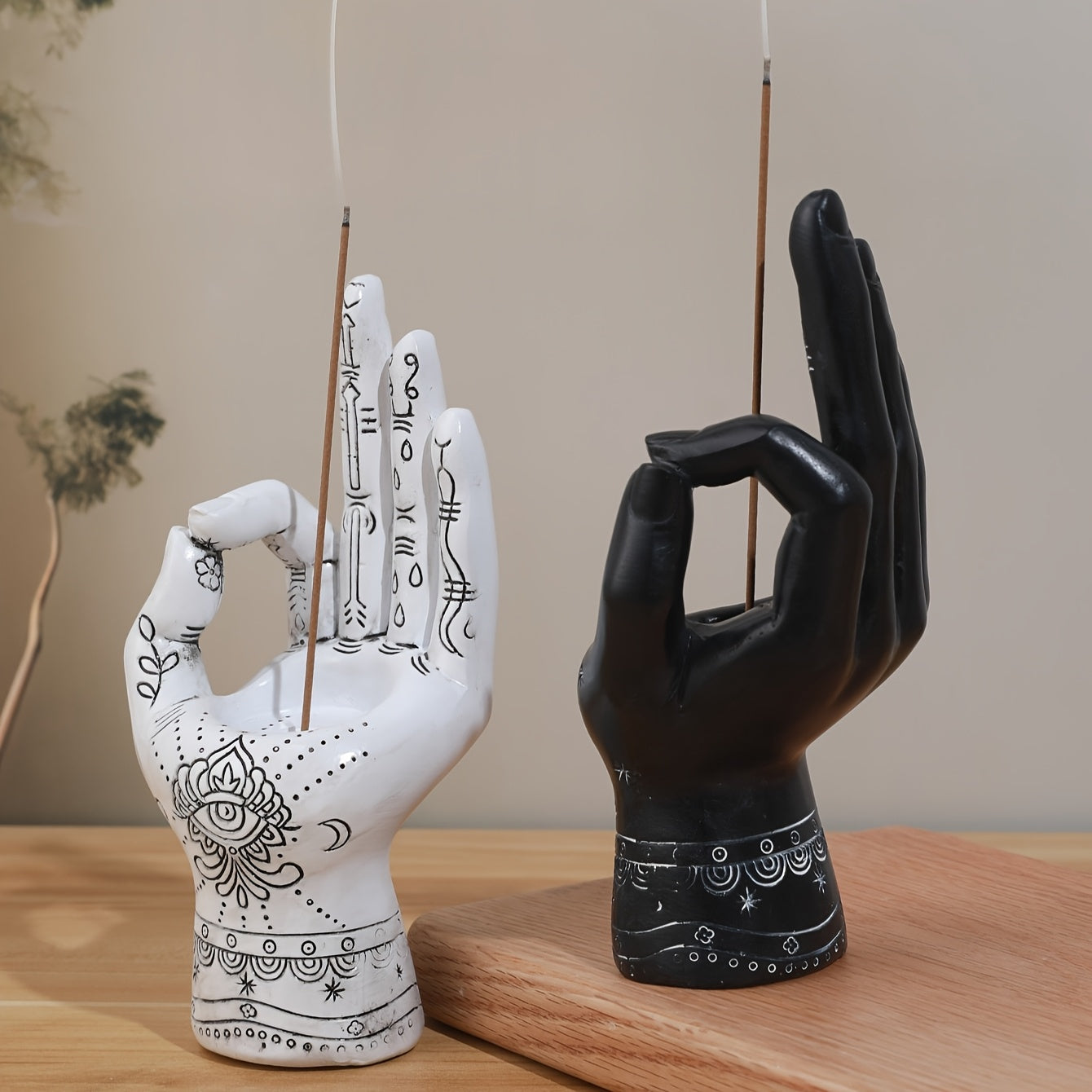 Artistic Hand Incense Holders Yin & Yang Design | Premium