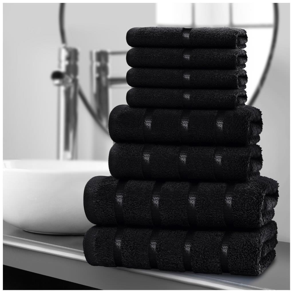 8‑Piece Egyptian Cotton Towel Set | Boston Design | Quick Dry