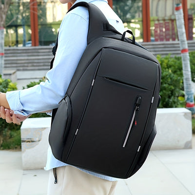 Men’s Anti‑Theft Business Laptop Backpack Large Capacity Travel Rucksack with Adjustable Shoulder Straps