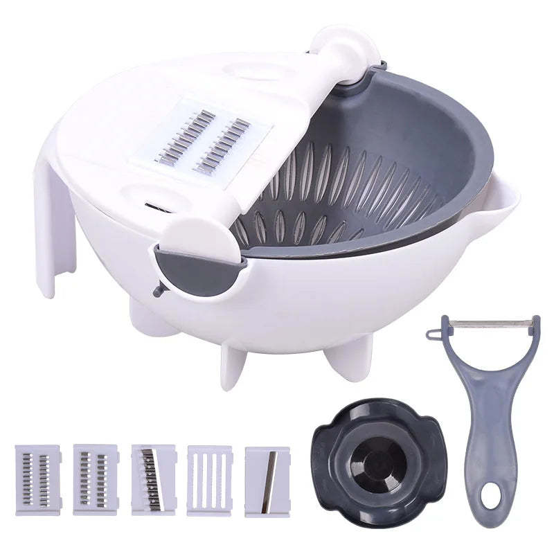9 in 1 Vegetable Cutter with Drain Basket Nebula Kitchen UK
