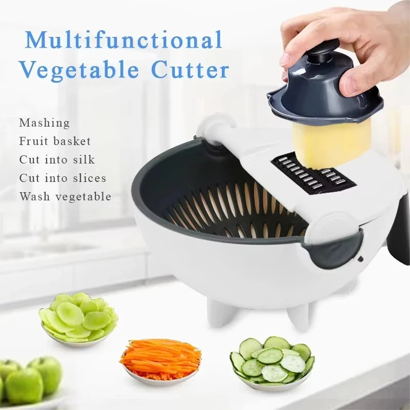 9 in 1 Vegetable Cutter with Drain Basket Nebula Kitchen UK