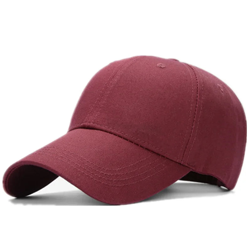 Adjustable Cotton Baseball Cap Solid‑Colour Unisex Hat