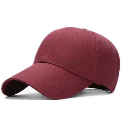 Adjustable Cotton Baseball Cap Solid‑Colour Unisex Hat