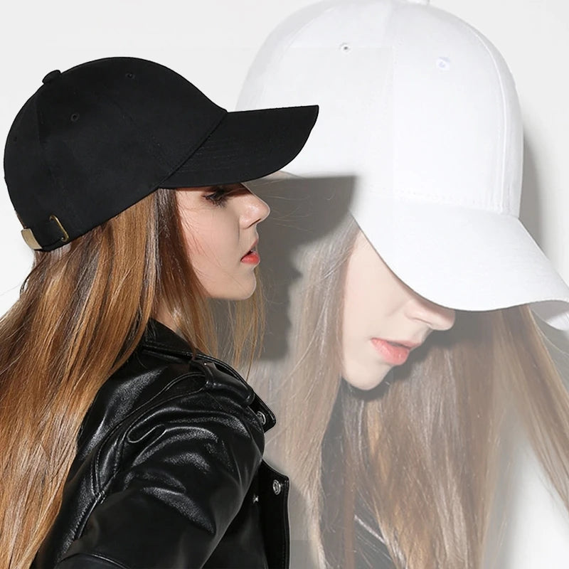 Adjustable Cotton Baseball Cap Solid‑Colour Unisex Hat