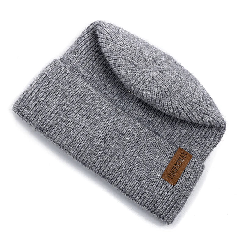Unisex Winter Fleece Beanie Hat Warm Thicken Knitted Cap for Men and Women