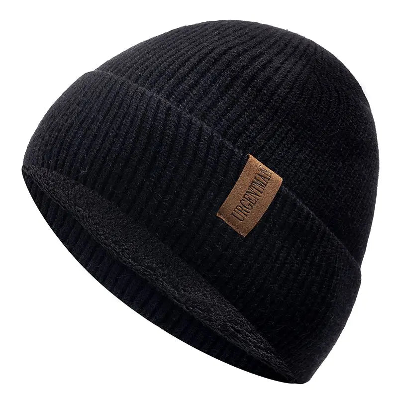 Unisex Winter Fleece Beanie Hat Warm Thicken Knitted Cap for Men and Women