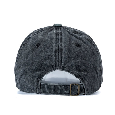 Washed Cotton Baseball Cap with Superday Embroidery Vintage‑Style Unisex Hat