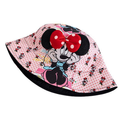 Children’s Mickey & Minnie Cartoon Bucket Hat Unisex Polyester Sun‑Protective Cap