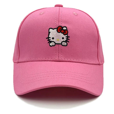 Kids’ Sanrio Cotton Baseball Cap Hello Kitty, Kuromi & Cinnamoroll Adjustable Hat