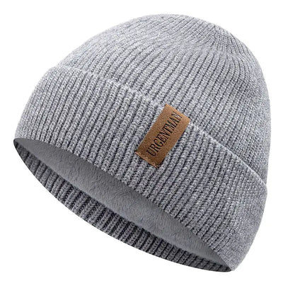 Unisex Winter Fleece Beanie Hat Warm Thicken Knitted Cap for Men and Women