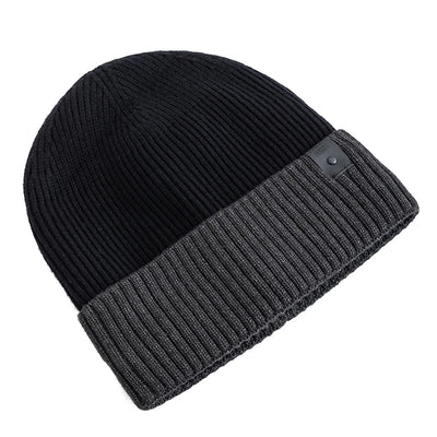 Unisex Fleece‑Lined Beanie Hat Warm Winter Knit Cap