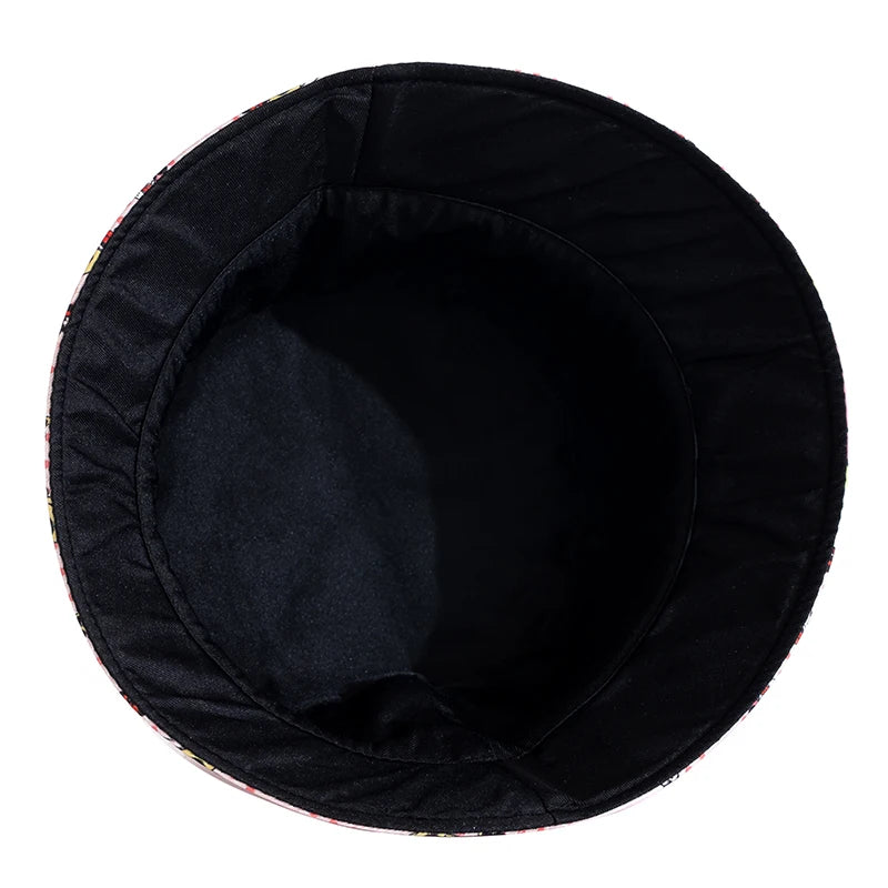 Children’s Mickey & Minnie Cartoon Bucket Hat Unisex Polyester Sun‑Protective Cap