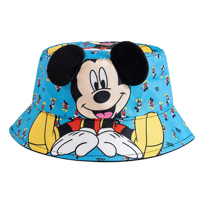 Children’s Mickey & Minnie Cartoon Bucket Hat Unisex Polyester Sun‑Protective Cap