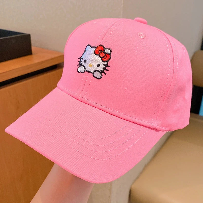 Kids’ Sanrio Cotton Baseball Cap Hello Kitty, Kuromi & Cinnamoroll Adjustable Hat