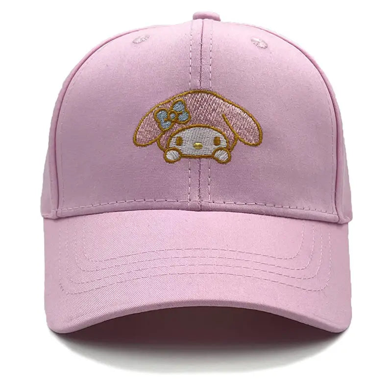 Kids’ Sanrio Cotton Baseball Cap Hello Kitty, Kuromi & Cinnamoroll Adjustable Hat