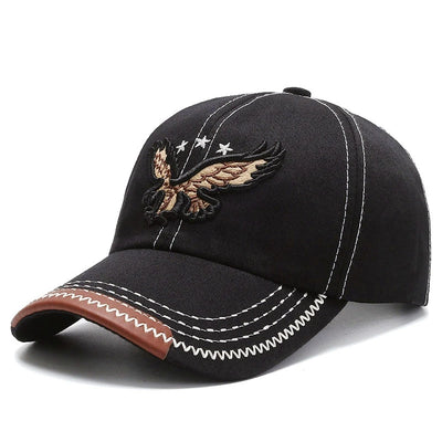 Unisex 3D Eagle Embroidery Baseball Cap Adjustable Polyester Sun Protection