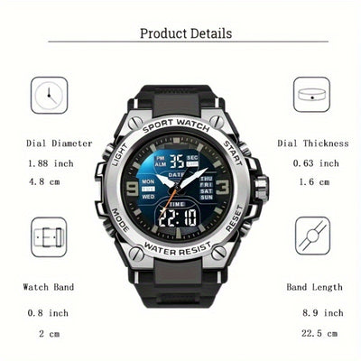 Multi‑Sport Men's Digital Chronograph Watch | Luminous Display