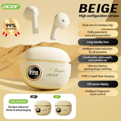 Wireless Earbuds Noise Cancellation with Deep Bass & Retro Style