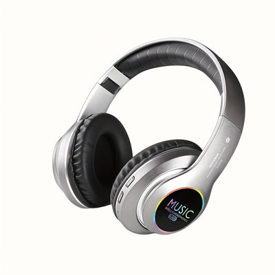 Wireless Foldable Headphones with Deep Bass, Mic & 3.5mm Jack