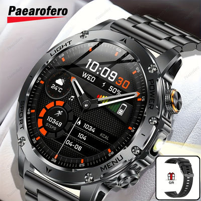 Paearofero Outdoor Smartwatch with 1000mAh Battery & LED Flashlight