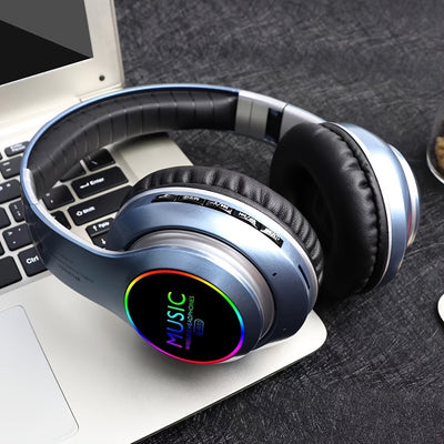 Wireless Foldable Headphones with Deep Bass, Mic & 3.5mm Jack