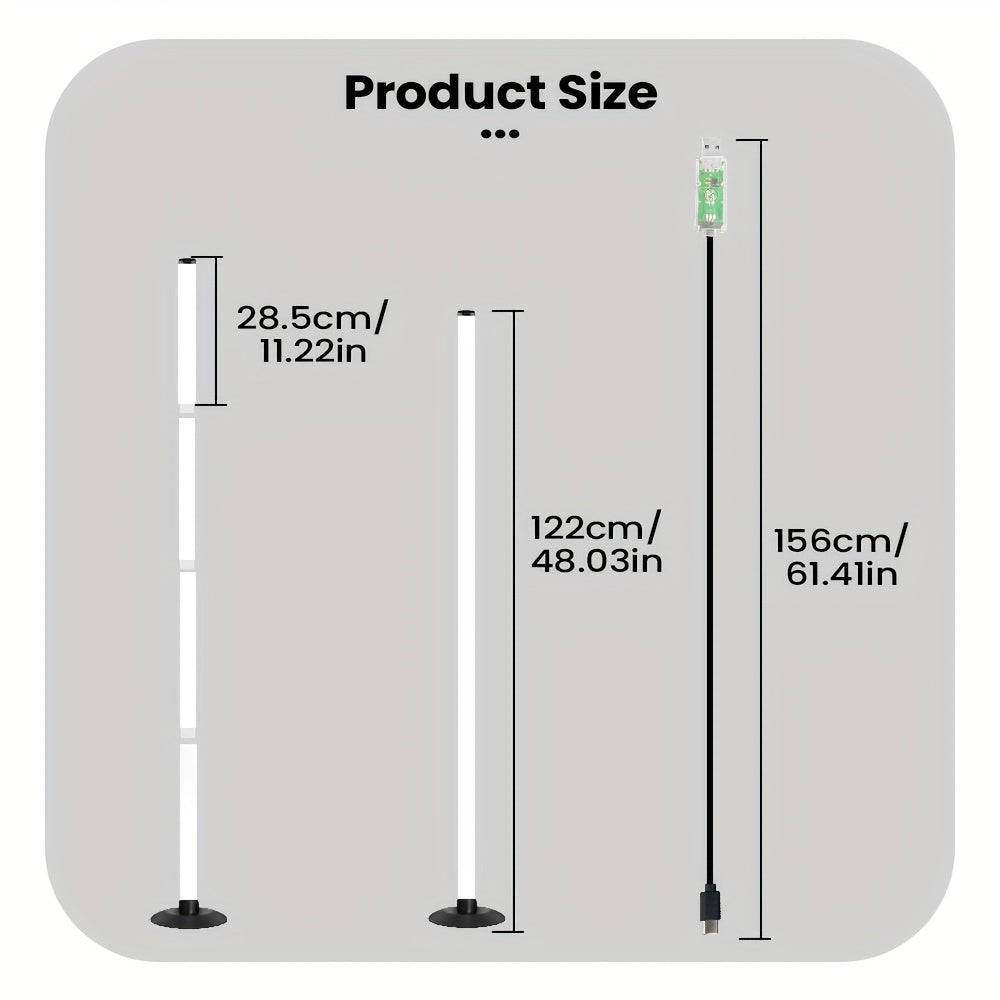 Smart RGB Corner Floor Lamp with Music Sync | Premium Home